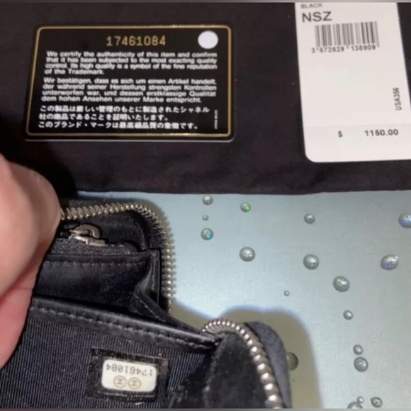 CHANEL Lambskin Quilted Large Gusset Zip Around Black Wallet Originally $1,150 - Picture 7 of 11